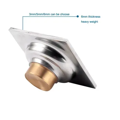 Stainless Steel Odor-Proof Floor Drain for Bathroom Tile Insert Cover