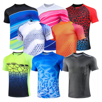 Tennis shirts Female Male , Girl Table Tennis Kit uniforms , Polyester Badminton T Shirt , PingPong Clothes Team Game Jerseys