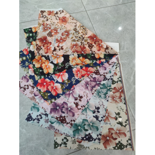 100% Polyester Polyester Smooth Digital Printed Chiffon Dress kain