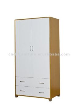 two doors wooden wardrobe