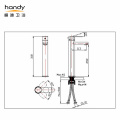 Fornecimento de fábrica torneiras misturadoras de lavatório de furo único aumentadas