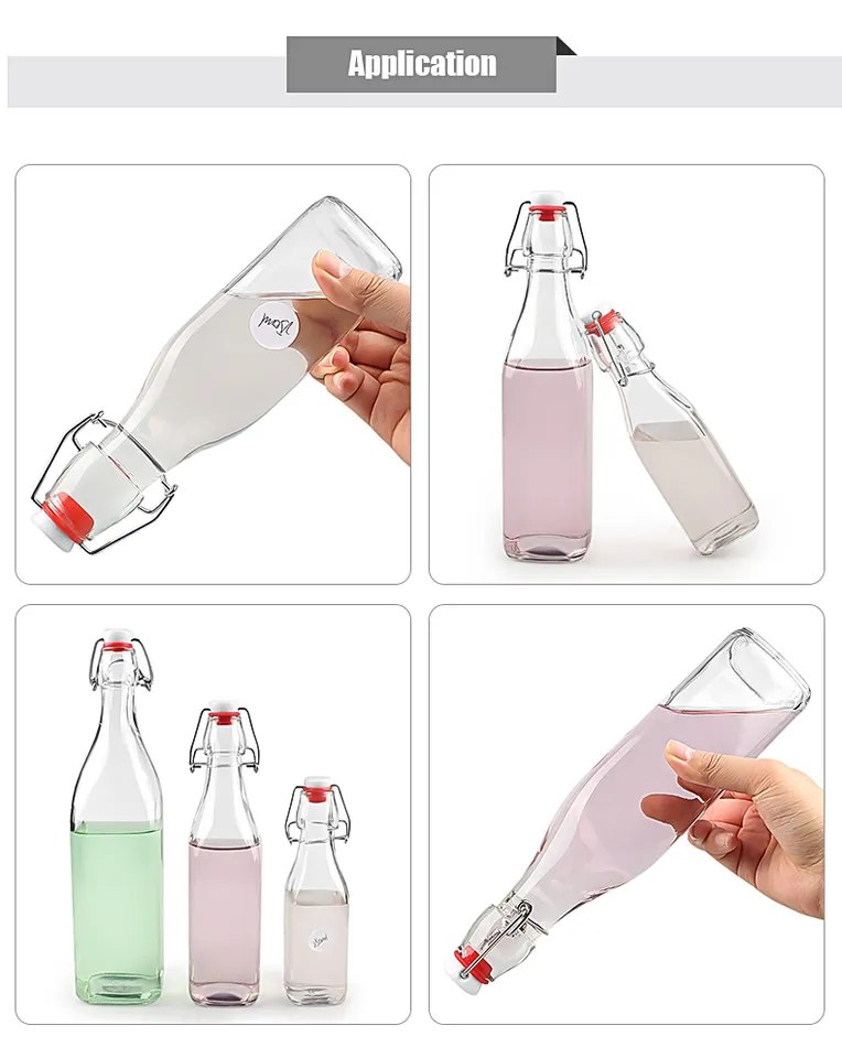 1000ml Square Shape Glass Bottle