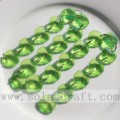 Διαφανές Πράσινο Ακρυλικό Πολύχρωμο Σκουλαρίκι Οκταγώνου με Χάντρες