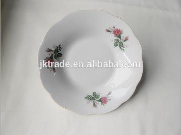 Cheap 8 inch Cut Edged Soup Plates Ceramic for Restaurant