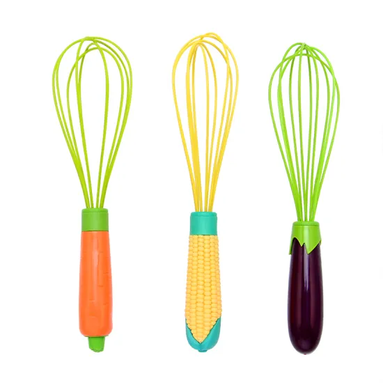 11" Silicone Kitchen Hand Mixer Egg Whisk