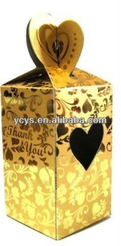 2015 popular hot sale customized recyclable fancy paper gift box