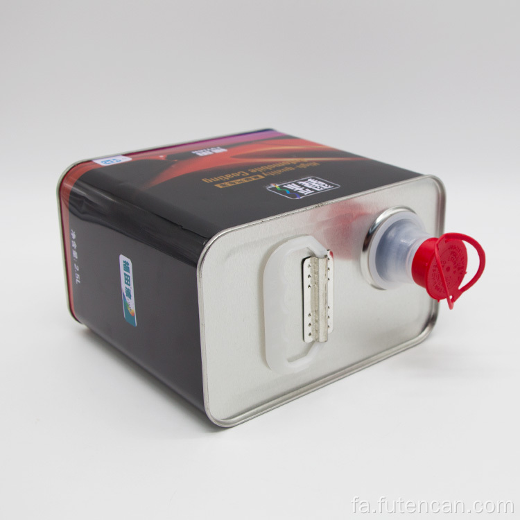 قوطی قلع فلزی شیمیایی با درپوش دهانه