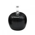 Collier de pendentif de pomme obsidien 3D Black pour les filles