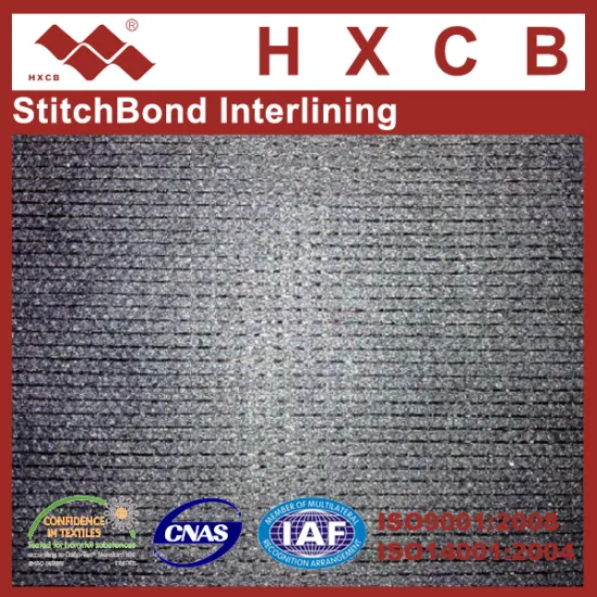 (7047w)Stitch-bond PES Double Dot Non woven Fusible Interlining&Polyester Interlining