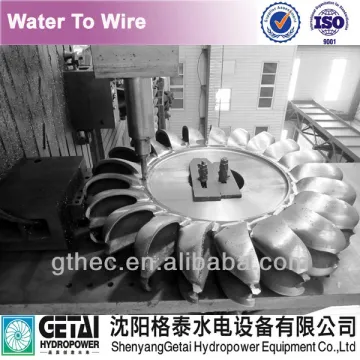 Hydro turbine runner for run off river water turbine upgrade & turbine generator manufacturer made in china from shenyang getai