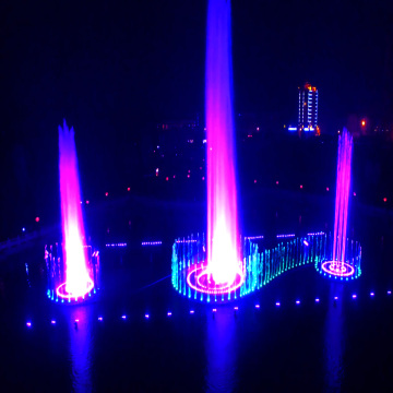 Fonte flutuante de dança musical para lagos