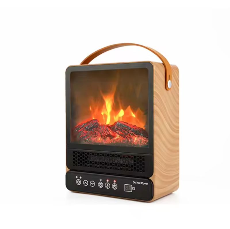 Fast Heating Small Indoor Portable Freestanding Mini Space Heater Electric Stove Fire Place Fireplace with Power Indicator Light