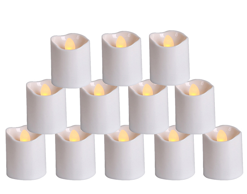 Warm White LED Tea Light Candle in Wave Shape