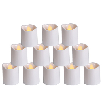 Nến tealight màu trắng ấm áp trong hình dạng sóng