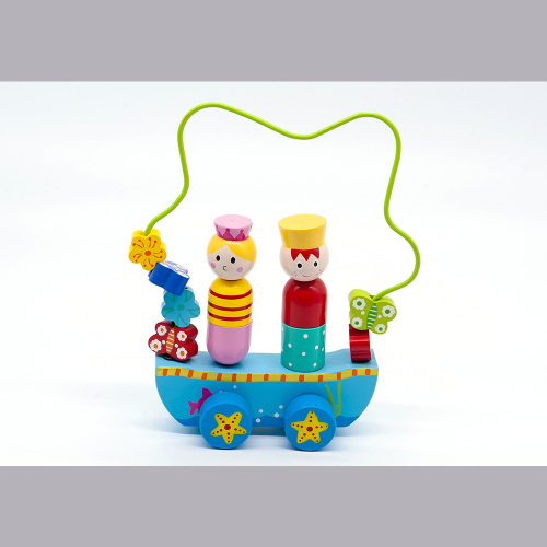子供の木製の引き玩具、おもちゃの道具のためのおもちゃの木