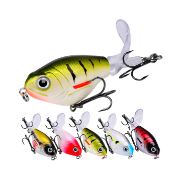 Hurtownia sztuczna przynęta twarda rybołówstwo Topwater przynęta Whopper Popper 11,5G 16G z miękkim obracającym się ogonem