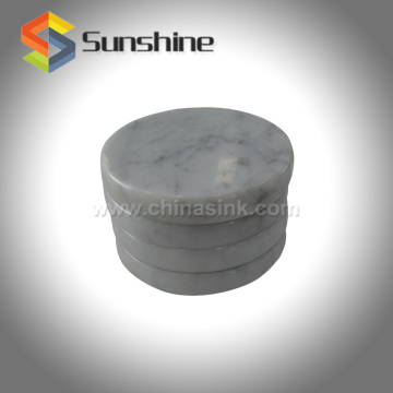 Bianco Carrara Marble Round Cup Coaster