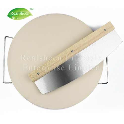 Set di taglierina circolare in ceramica per pizza e legno