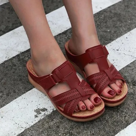 2020 Summer Sandals For Women Shoes Premium Orthopedic Flat Sandals Comfy Soft Ladies Sandals Shoes Woman Drop Shipping Size 44