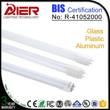t8 tube aluminum plastic glass AC85-265V BIS approved led tube light