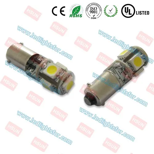 Super Quality BA9S SMD5050 5LED Canbus Led Bulb Error Free BA9S LED Car Bulb