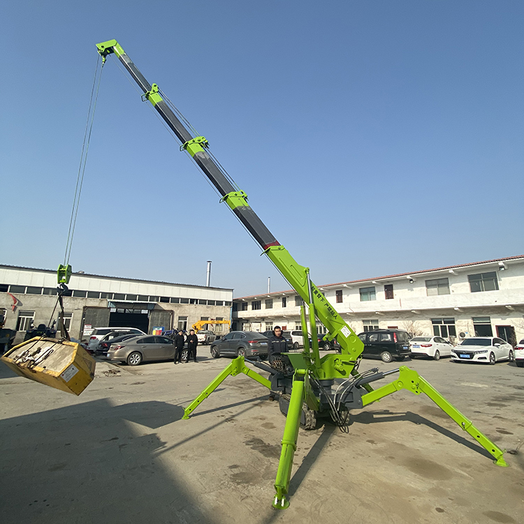 Crane de araña de 3 toneladas con boom telescópico de forma especial