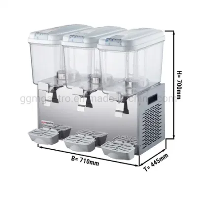 Electric 3 Tank Commercial Cold Fruit Juicer Juice Dispenser Beverage Beer Drink Dispenser Cooling Cooler Extractor Machine