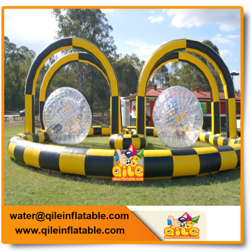 hot sale outdoor game inflatable zorbing body ball track with warranty for sale
