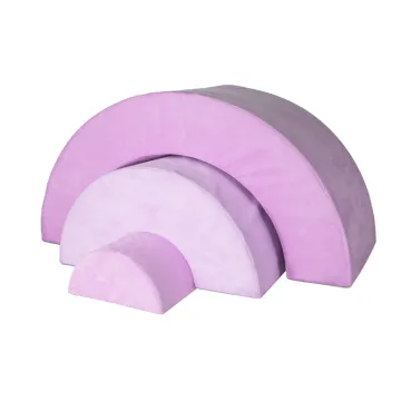 Customized Rainbow Modular Kids Couch Play Sofa Pink