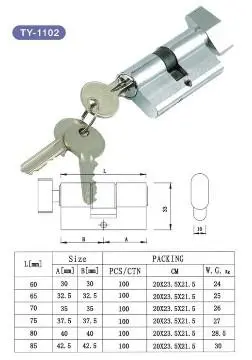 brass lock cylinders with vibration polishing