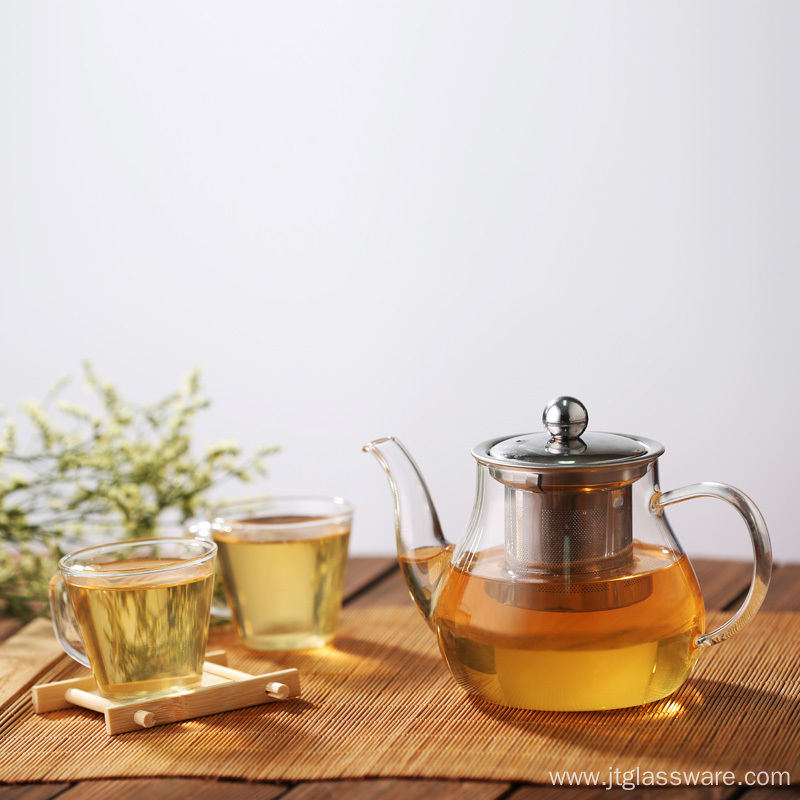 Coffee Tea Leaf Cooking Glass Teapot