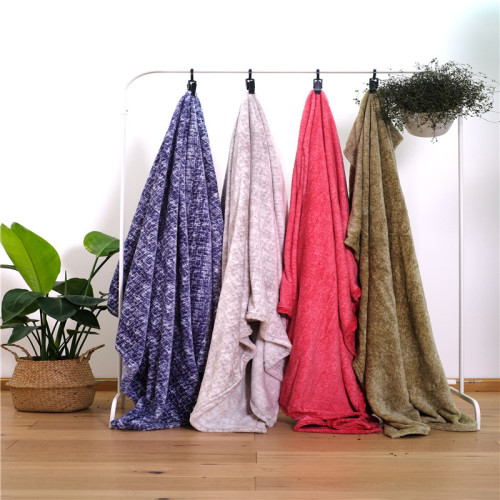 Selimut Dicelup Dicetak Selimut Tempat Tidur Fleece Plush Pendek