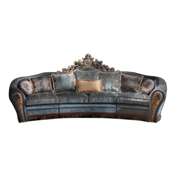 European-style Luxury Hand-carved Solid Wood Sofa - Made in China