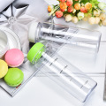 BPA Free Clear Plastic Flat Flat Colorful Water Bottle 300ml 400ml 500ml