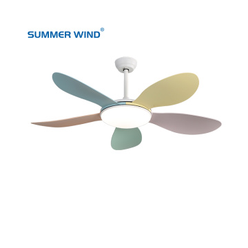 Fashion Multicolor blades 52 inch ceiling Light Fan