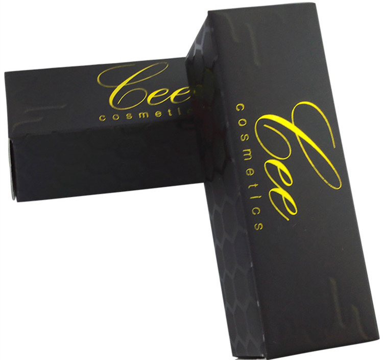 Caja de lápiz labial de logant elegante logotipo de oro personalizado