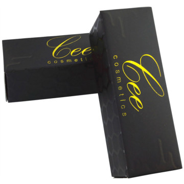 Black Gold Foil Custom Logo Lipstick Paper Packaging