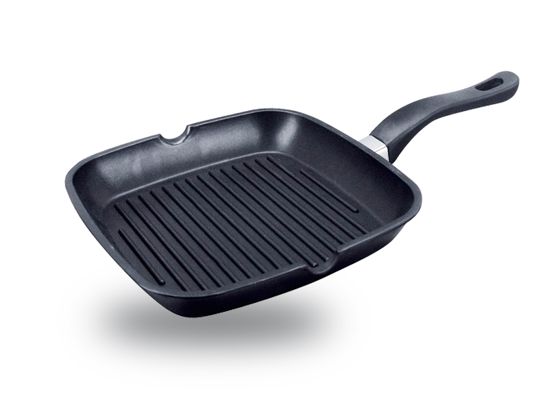 Square Aluminum Die-casting Grill Pan With Handle