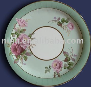 YLRP048 round paper Plate,luxury paper plates