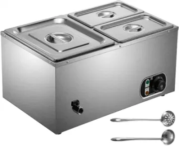 Commercial Popular Stainless Steel Bain Marie with Three Pans