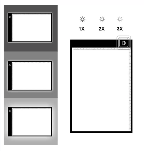 Suron LED-säädettävä taiteilija Tracing Light Box