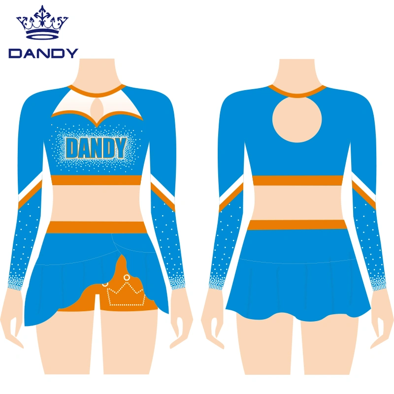 Customized youth crop top cheer uniforms China Manufacturer