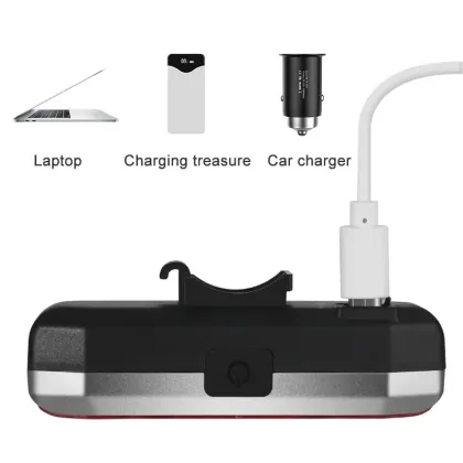 Waterproof USB Rechargeable LED Bike Light - Tail Light for Night Riding