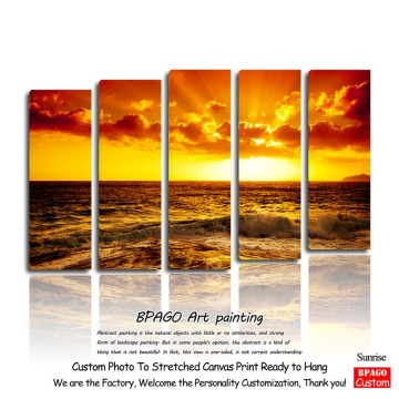 Stretched 3d canvas modern seascape paintings on canvas