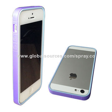 Dual-injection Two-tone Colored TPU Frame Cases for iPhone 5S, Lightweight, Tear-resistant