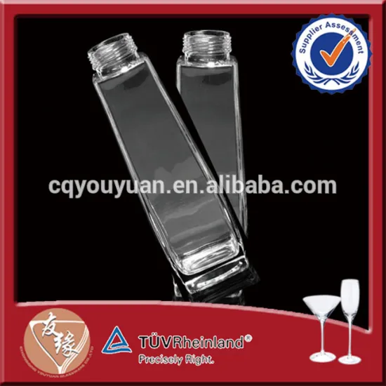 800ml Triangular Vodka Bottles Round Wide Mouth Glass Bottle