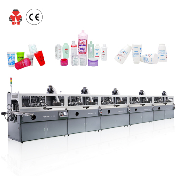 Four à séchoir UV pour 3 couleurs Boutelles de shampooing en plastique HDPE Machine d'impression à écran automatique