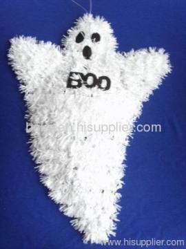 White Plastic Halloween Pumpkin Tinsel Decorations 