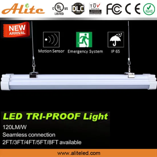 5 years warranty 4FT linkable linear tri-proof light fixture