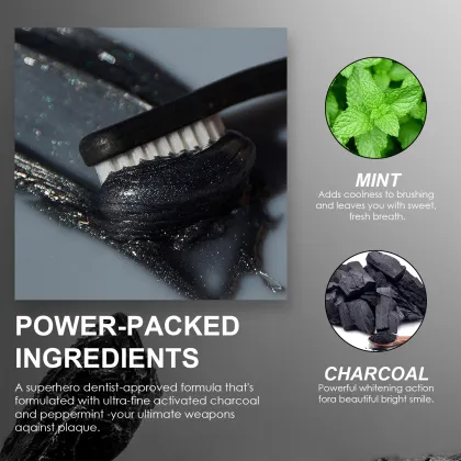 Private Label Charcoal Teeth Whitening Bamboo Toothpaste